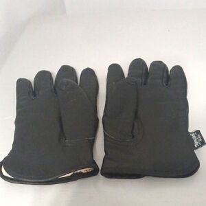Black Leather Insulated Gloves, Gentle Used, Sz L , Unisex, 100gram